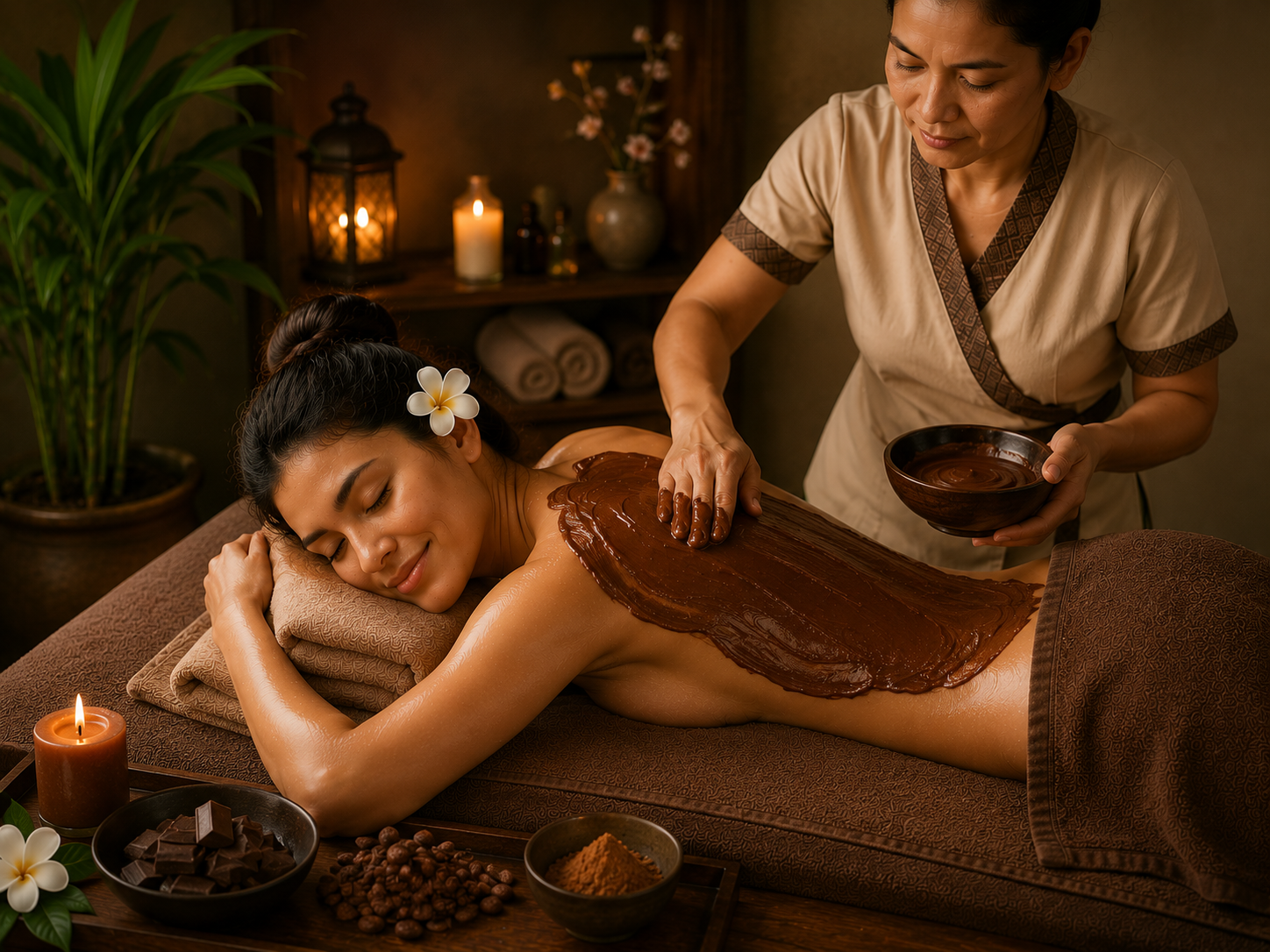 Hot chocolate massage